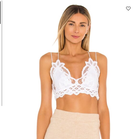 Free People Tops - Free People Adella Bralette, White Lace, Size S/M